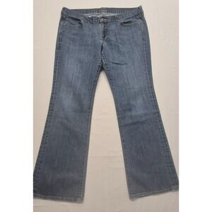 Ole‎ Navy Diva women's wide leg denim blue jeans medium wash sz. 14 short